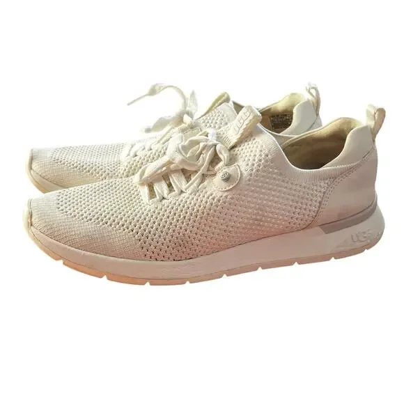 UGG Women’s Tay Mesh Knit Sneakers Cream Shoes Size 9.5 Casual Athleisure - Picture 1 of 7